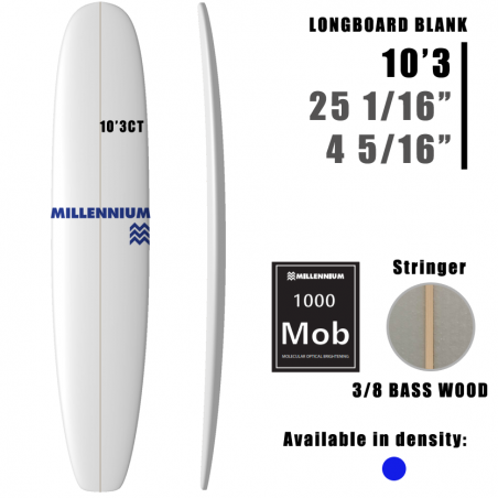 Longboard MILLENNIUM 3/8 BASS de 10'3CT