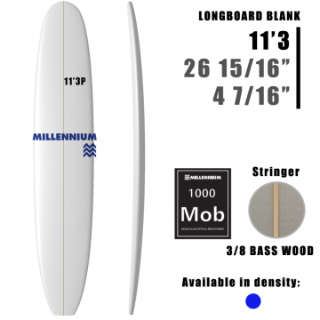 Tabla larga Pain de Mousse 11'3P MILLENNIUM 3/8 BASS