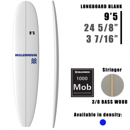 Longboard MILLENNIUM 3/8 BASS de 9'5