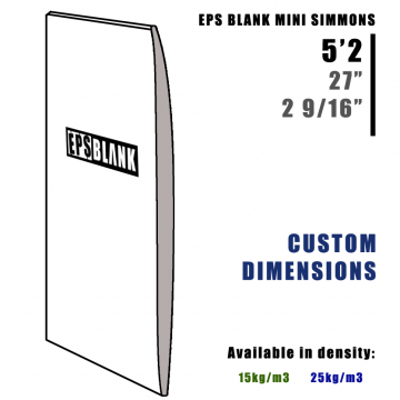 Bloque de espuma Mini Simmon EPS BLANK