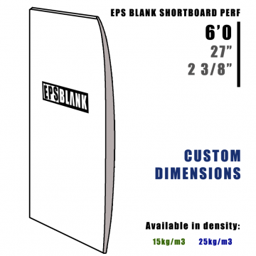 Pain de Mousse EPS BLANK Shortboard Perf Pain de Mousse EPS BLANK Shortboard Perf
