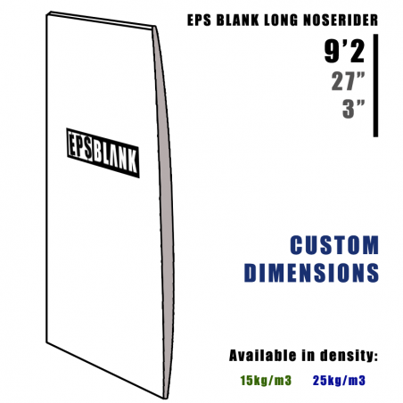 Longboard Noserider EPS BLANK