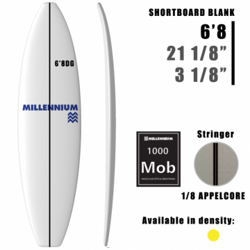 Tabla corta Pain de Mousse 6'8DG MILLENNIUM 1/8 BLK/NAT/BLK
