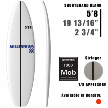 Tabla corta Pain de Mousse 5'3G MILLENNIUM 1/8 BASS
