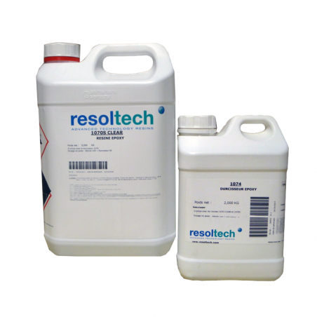 Kit de resina epoxi + endurecedor Resoltech 1070 7 kg