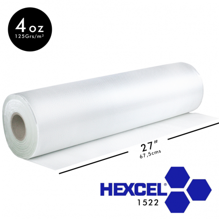 Fibra de vidrio Hexcel 1522 de 4 oz - 65 cm de ancho