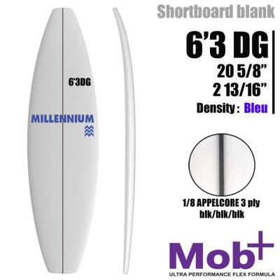 Tabla corta Pain de Mousse 6'3DG MILLENNIUM 1/8 BLK/NAT/BLK Tabla corta Pain de Mousse 6'3DG MILLENNIUM 1/8 BLK/NAT/BLK