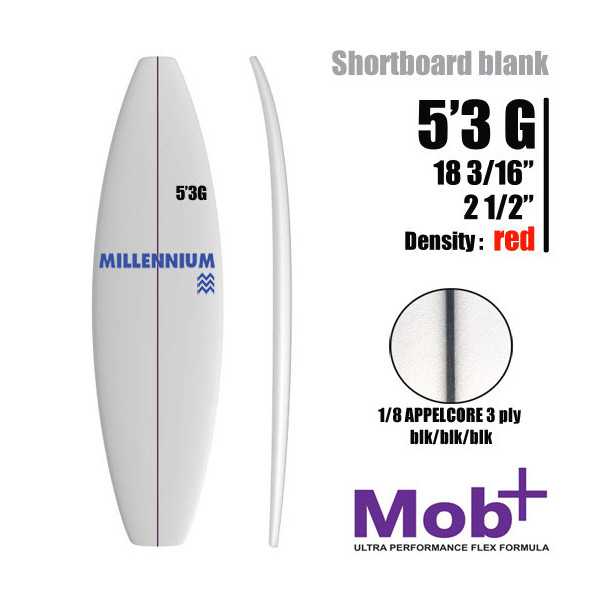 5'3 G MILLENNIUM 1/8 Appelcore negro