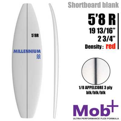 FOAM BLANK 6'3DG MILLENNIUM 1/8 APPELCORE
