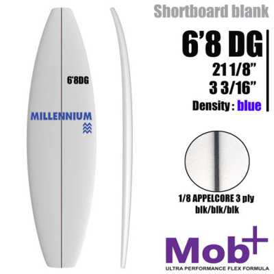 FOAM BLANK 6'8DG MILLENNIUM 1/8 APPELCORE