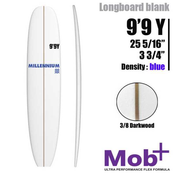 9'9 Y Longboard MILLENNIUM 3/8 darkwood