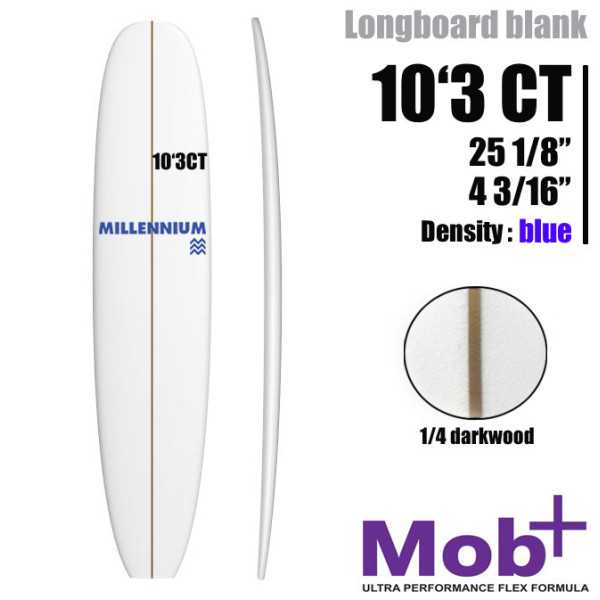 10'3 CT Longboard MILLENNIUM 1/4 darkwood