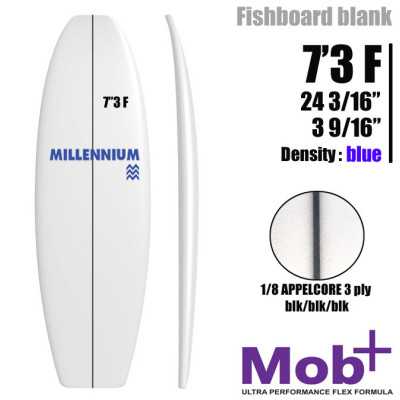 FOAM BLANK 7'3 F Fish MILLENNIUM 1/8 appelcore black
