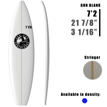 Planchas de surf de 7'2" Gun - Estándar 40 kg/m³