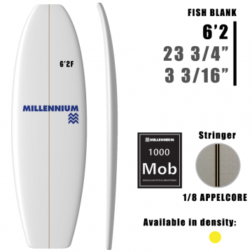 Pain de Mousse 6'2F Fish MILLENNIUM 1/8 BLK/NAT/BLK