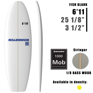 Pain de Mousse 6'11F Pescado MILLENNIUM 1/8 BASS