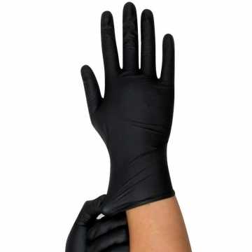 Caja de 100 guantes de látex negros Panthera