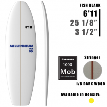 Pain de Mousse 6'11F Pescado MILLENNIUM 1/8 DARKWOOD